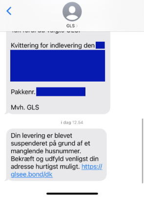eksempel på sms forsøg phishing